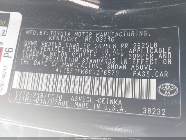 Toyota Camry Le