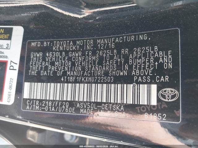 Toyota Camry Se