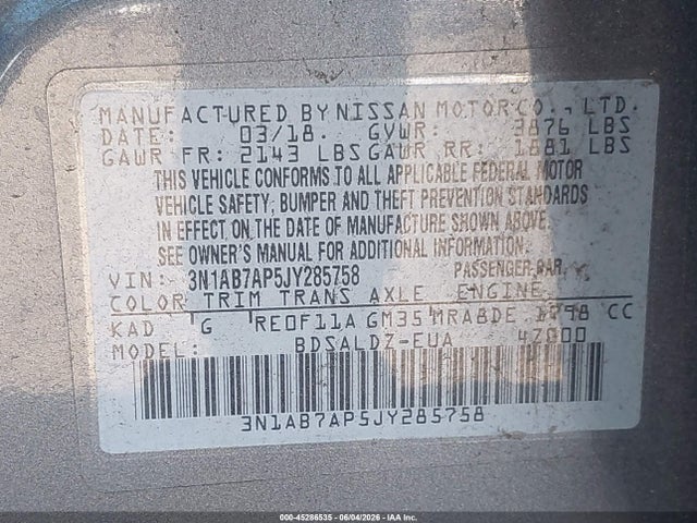 Nissan Sentra Sv