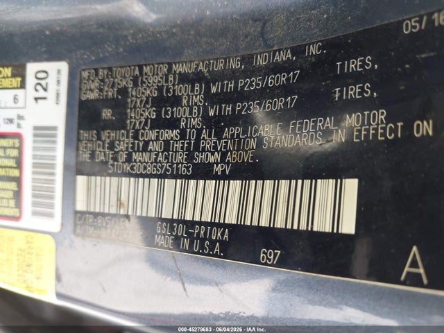 Toyota Sienna Xle Premium 8 Passenger