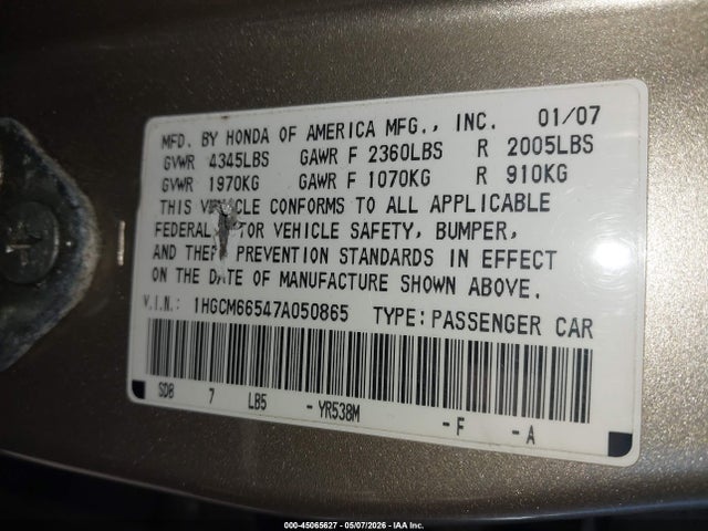 Honda Accord 3.0 Ex
