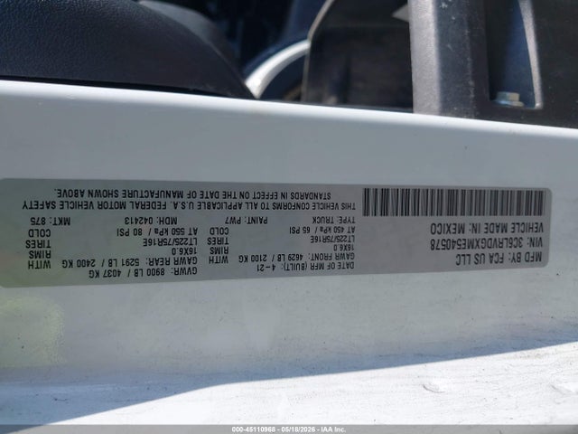 Ram Promaster High Roof 159 Wb