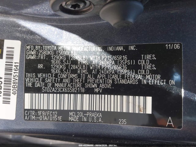 Toyota Sienna Le