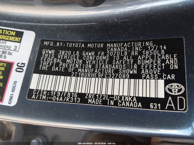 Toyota Corolla Le