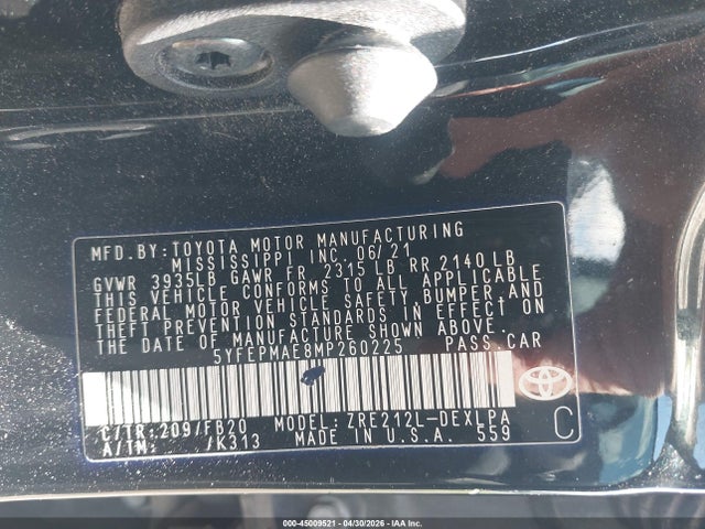 Toyota Corolla Le