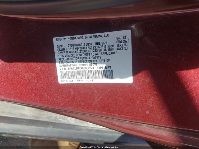 Honda Odyssey Ex-l