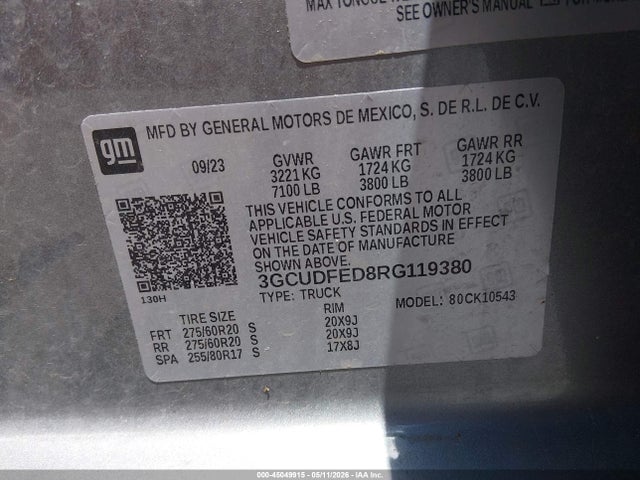 Chevrolet Silverado 1500 4wd  Short Bed Lt Trail Boss