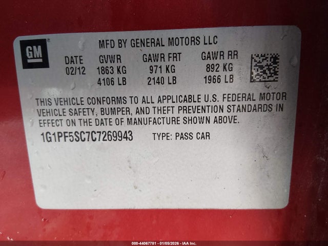 Chevrolet Cruze 1lt