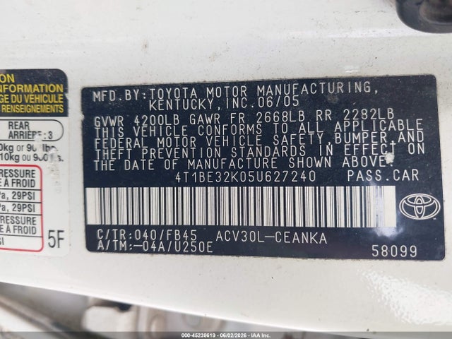 Toyota Camry Le