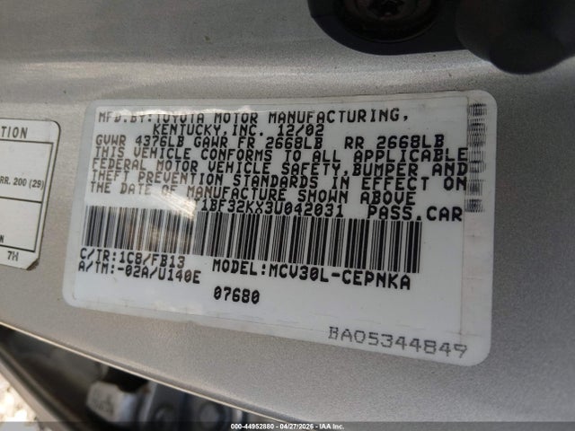 Toyota Camry Le V6