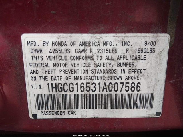 Honda Accord 3.0 Ex