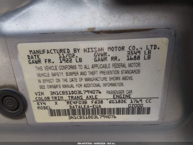 Nissan Sentra Gxe