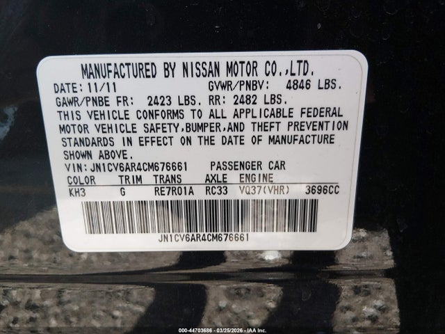 INFINITI G37x