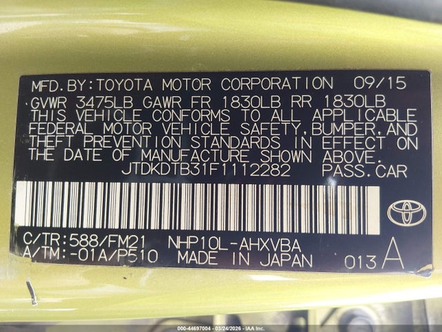 Toyota Prius c Two
