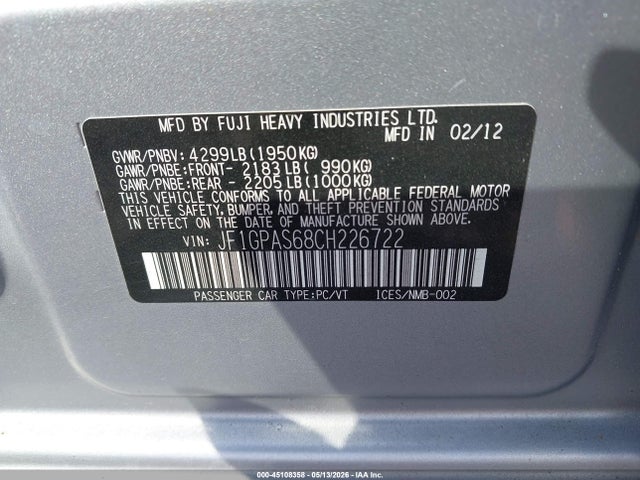 Subaru Impreza 2.0i Sport Limited