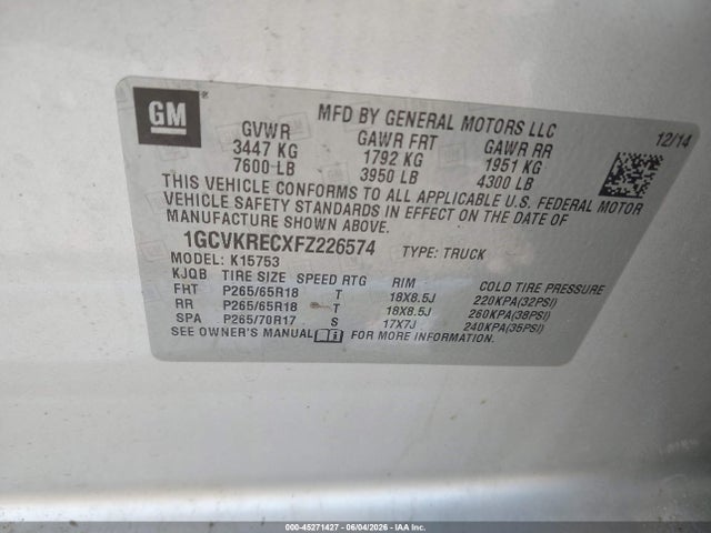 Chevrolet Silverado 1500 1lt