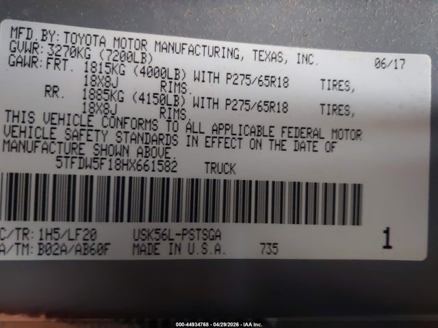Toyota Tundra Trd Pro 5.7l V8