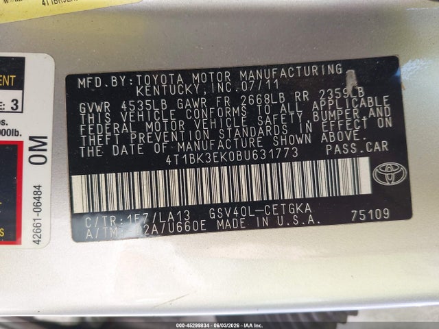 Toyota Camry Xle V6