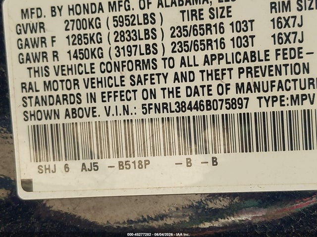Honda Odyssey Ex