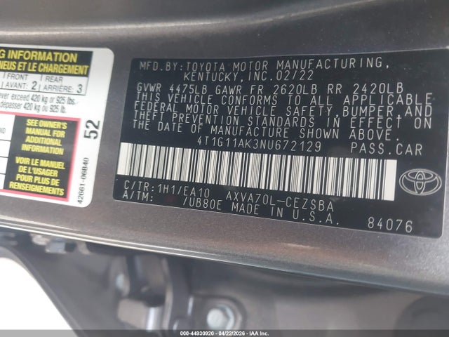 Toyota Camry Se