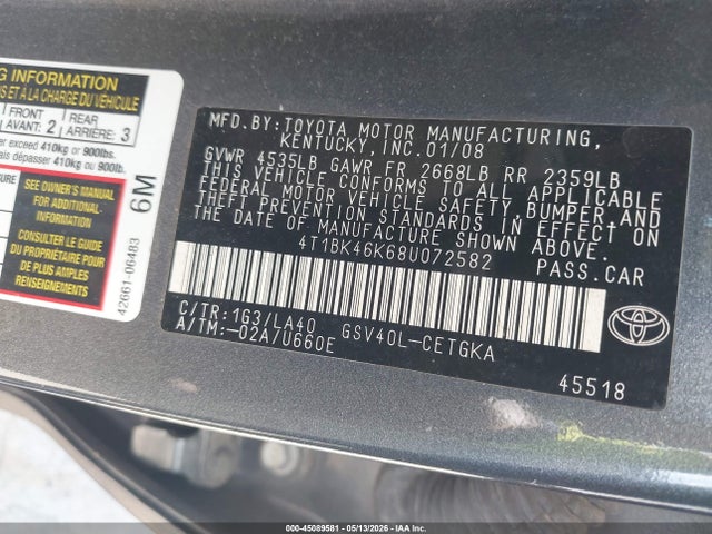 Toyota Camry Xle V6