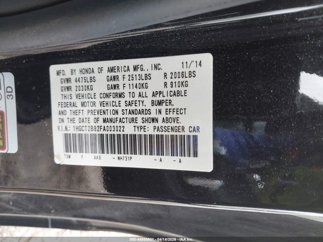 Honda Accord Ex-l V-6