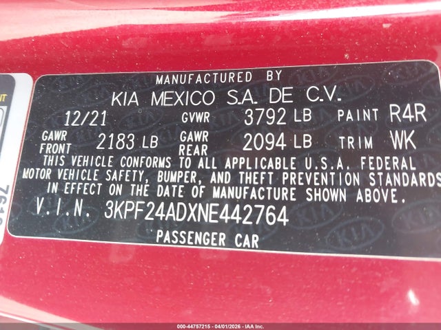 Kia Forte Lxs