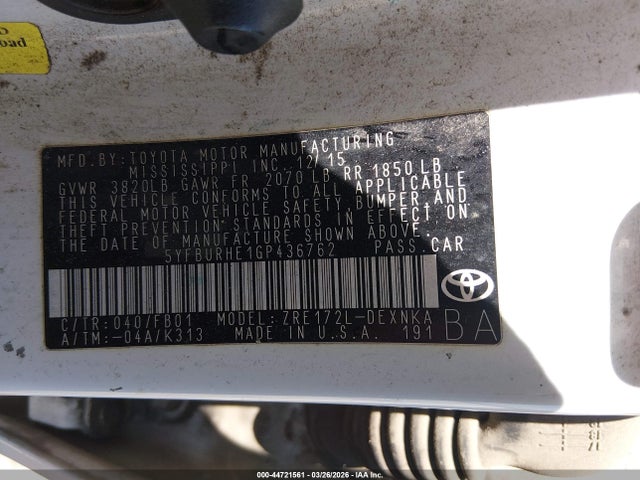 Toyota Corolla Le