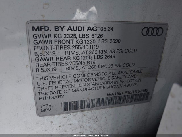 Audi Q3 Premium Plus 45 Tfsi S Line Quattro Tiptronic