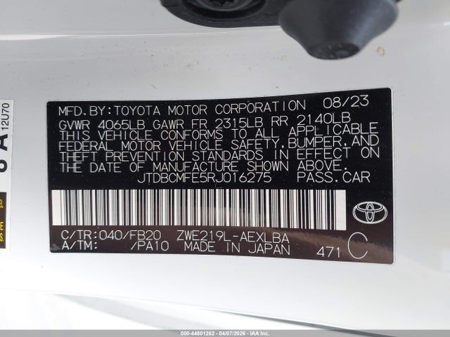 Toyota Corolla Hybrid Le