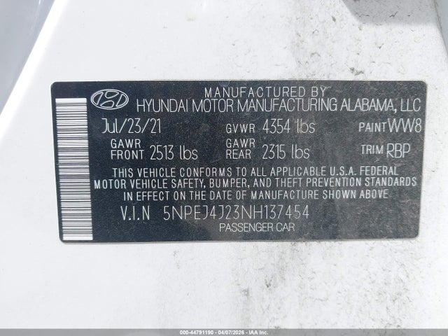 Hyundai SONATA Sel Plus