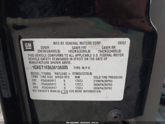 GMC Envoy XL Slt