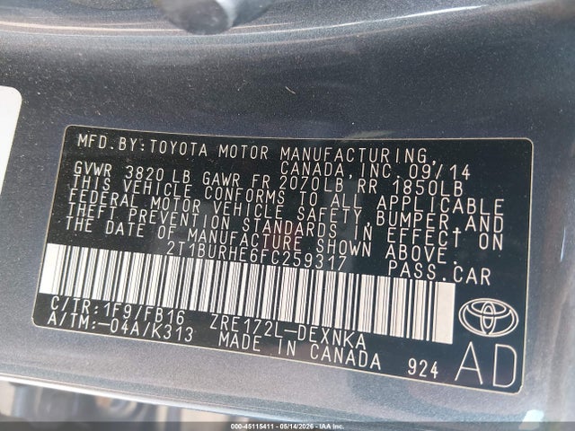 Toyota Corolla Le
