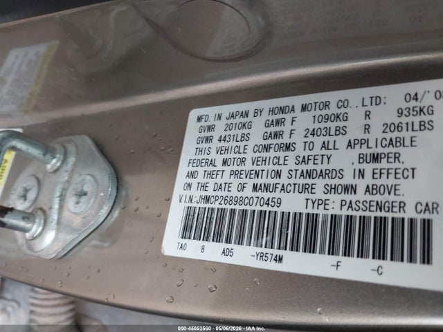 Honda Accord 2.4 Ex-l