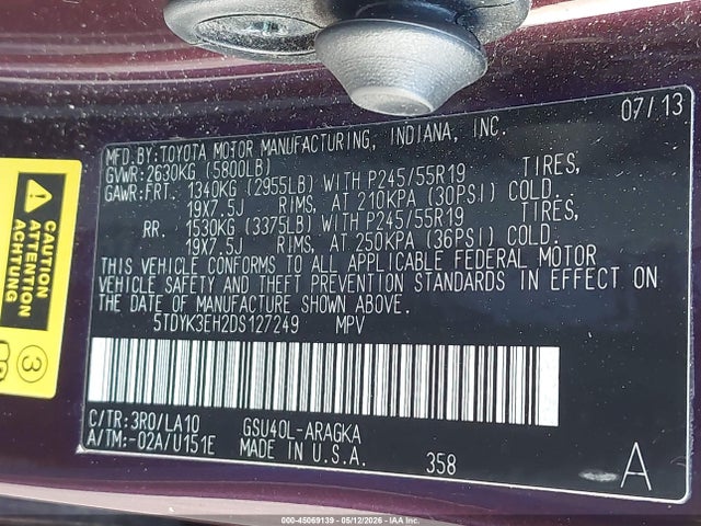 Toyota Highlander Limited V6