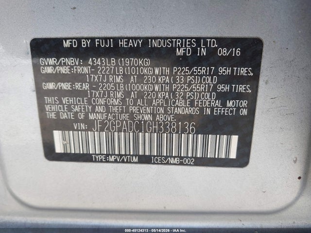 Subaru Crosstrek 2.0i Premium