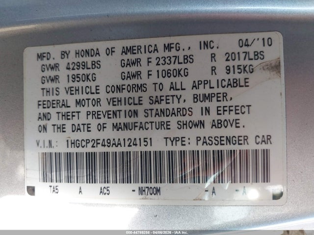 Honda Accord 2.4 Lx-p