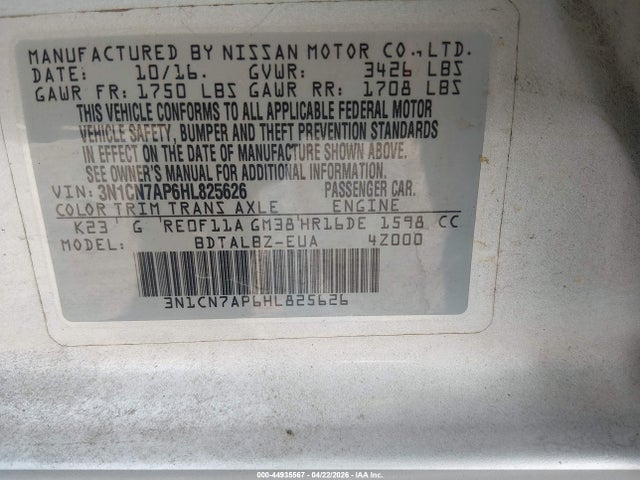 Nissan Versa 1.6 Sv