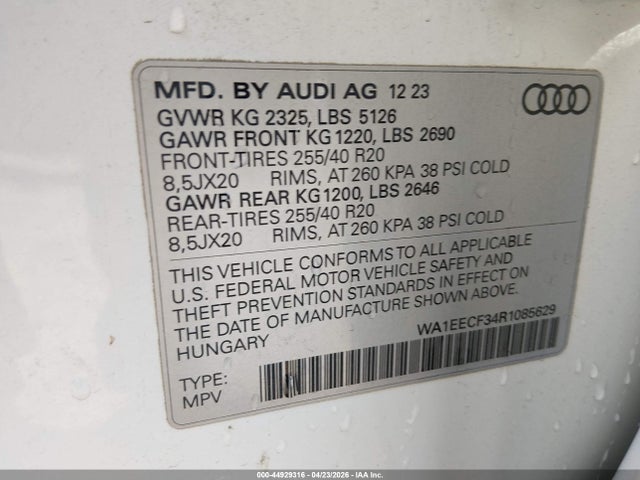 Audi Q3 Premium Plus 45 Tfsi S Line Quattro Tiptronic