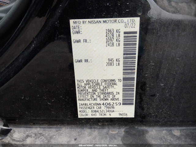 Nissan Altima Sr Fwd