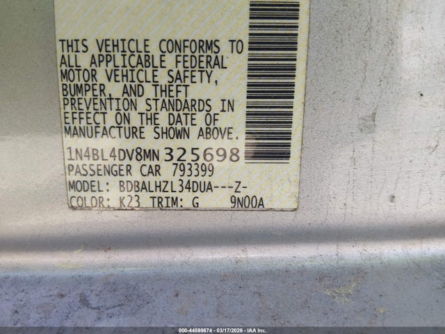 Nissan Altima Sv Fwd