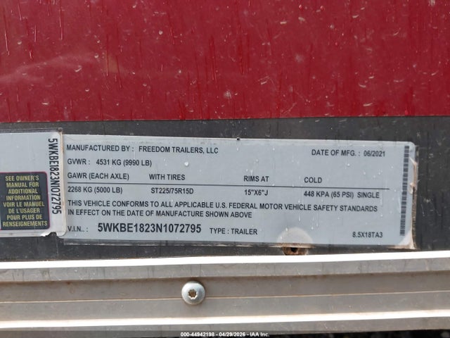 Freedom Pa3 20ft Enclosed Trailer
