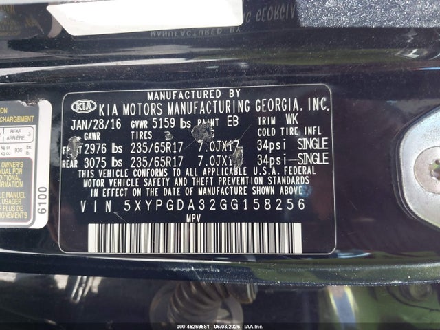 Kia Sorento 2.4l Lx