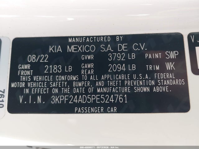 Kia Forte Lxs