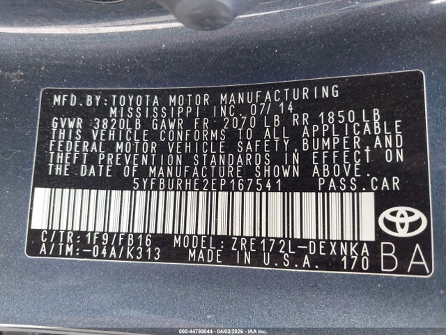 Toyota Corolla Le
