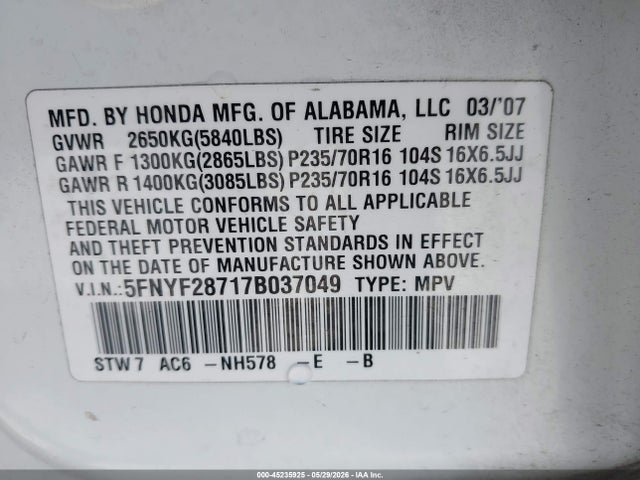 Honda Pilot Ex-l