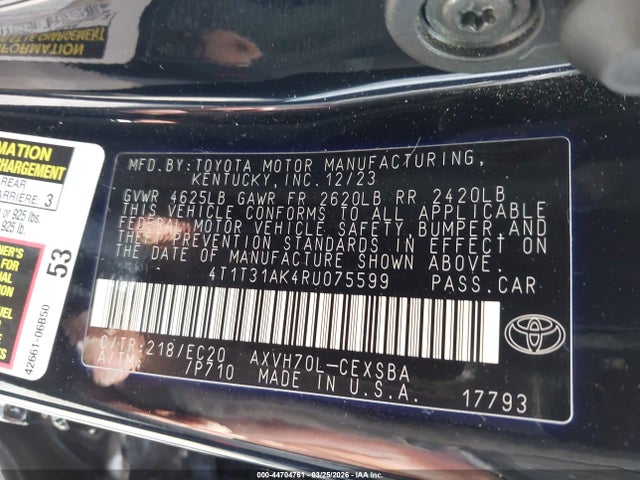 Toyota Camry Se Nightshade