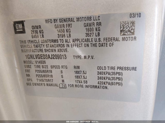 Chevrolet Traverse Lt