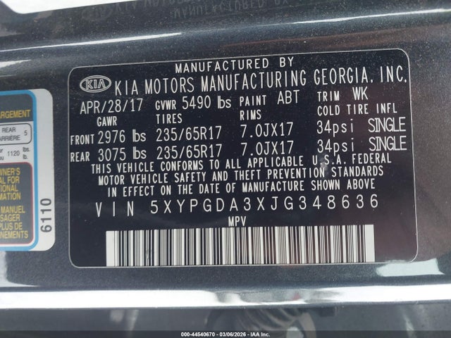 Kia Sorento 2.4l Lx