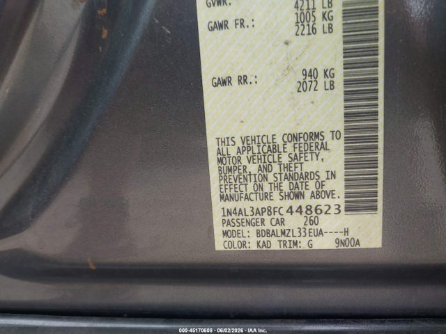 Nissan Altima 2.5 Sv